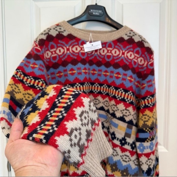 Weekend Max Mara fair isle Label-replaced with  Intrend Sweater Size:XL US 10/12 - Picture 7 of 12